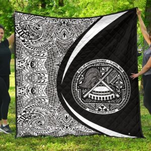 American Samoa Coat Of Arms Polynesian Premium Quilt  Circle Style  01 J2  Quilt
